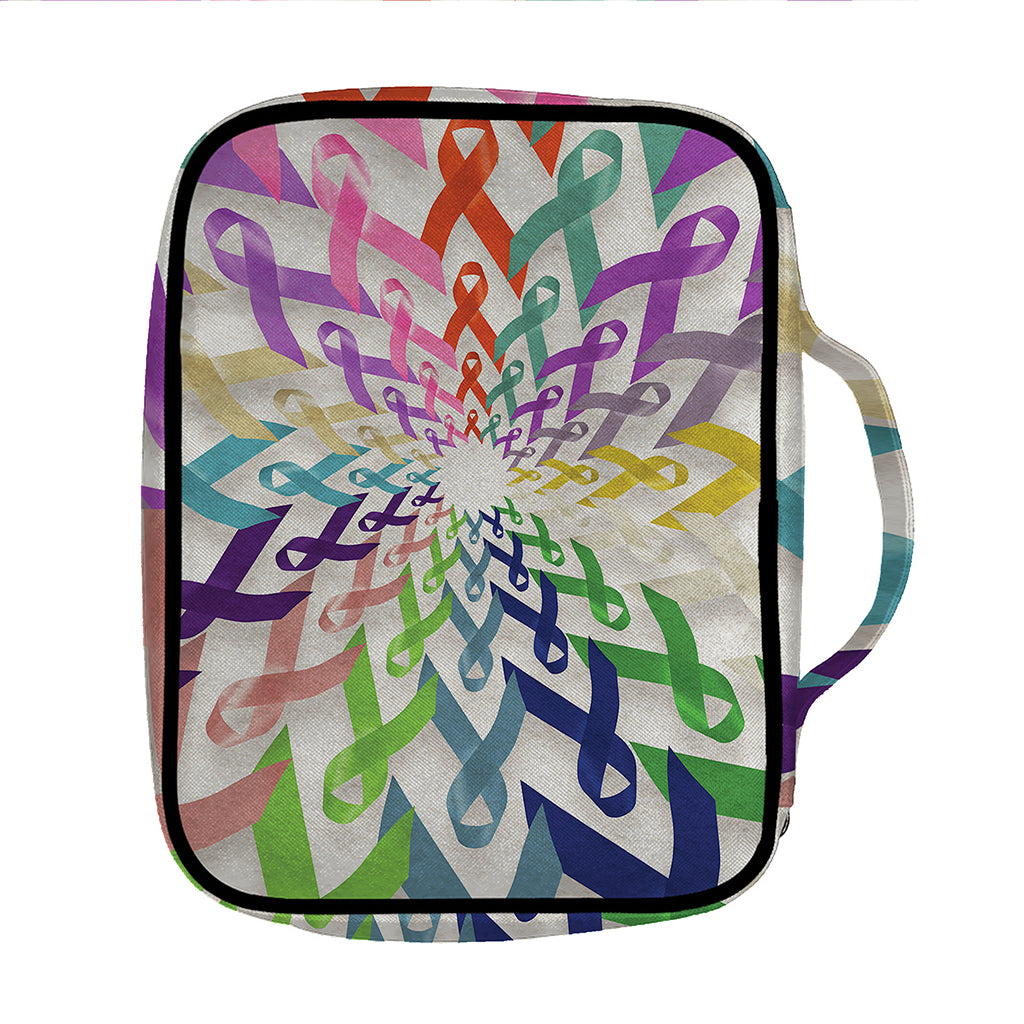 All Cancer Awareness Mandala Print Front Pocket Bible Bag