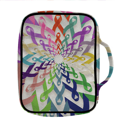 All Cancer Awareness Mandala Print Front Pocket Bible Bag