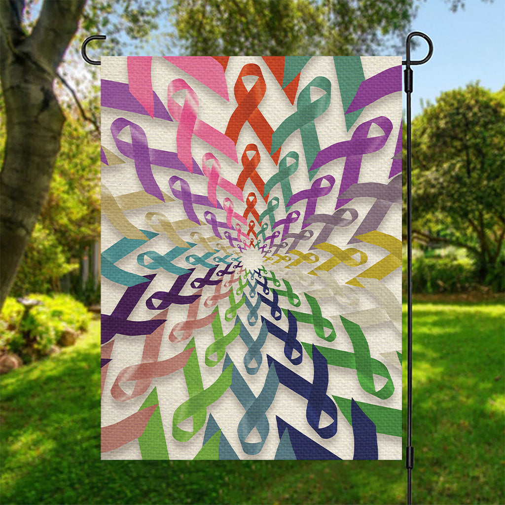 All Cancer Awareness Mandala Print Garden Flag