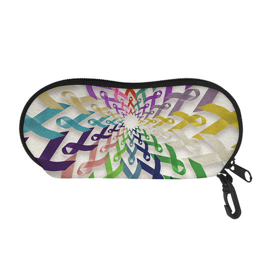 All Cancer Awareness Mandala Print Glasses Case