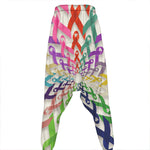 All Cancer Awareness Mandala Print Hammer Pants