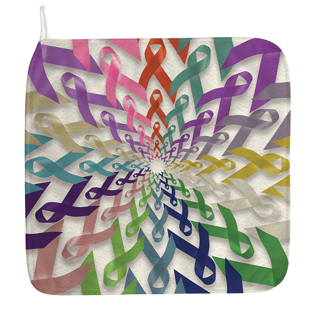 All Cancer Awareness Mandala Print Hand Towel