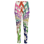 All Cancer Awareness Mandala Print High-Waisted Pocket Leggings