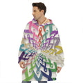 All Cancer Awareness Mandala Print Hoodie Blanket