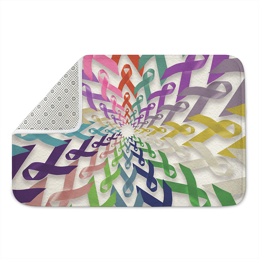 All Cancer Awareness Mandala Print Indoor Door Mat