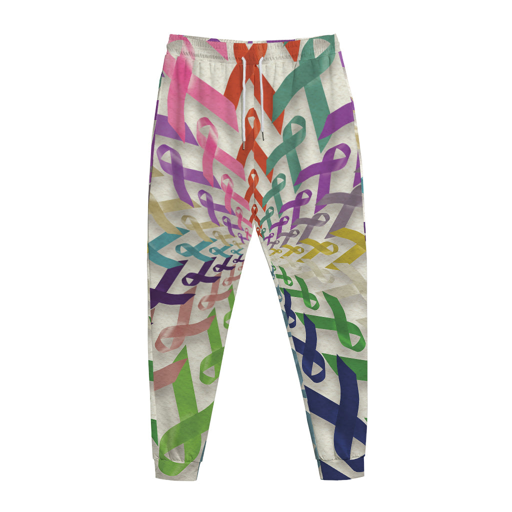 All Cancer Awareness Mandala Print Jogger Pants