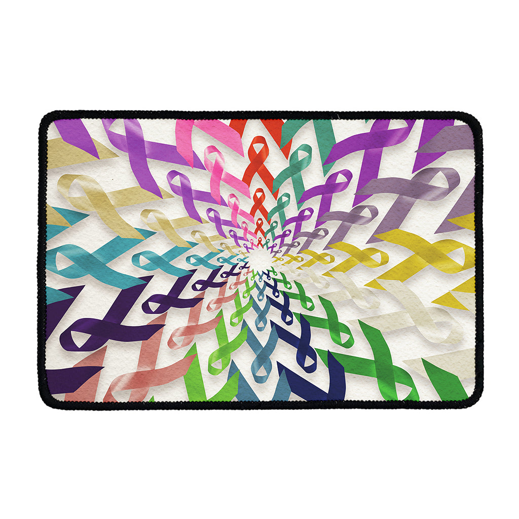 All Cancer Awareness Mandala Print Kitchen Mat