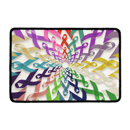 All Cancer Awareness Mandala Print Kitchen Mat