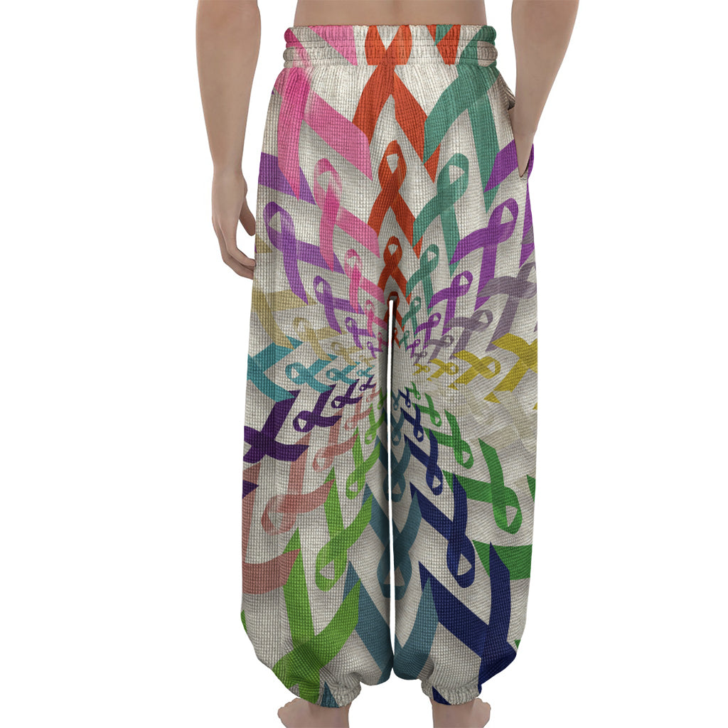 All Cancer Awareness Mandala Print Lantern Pants
