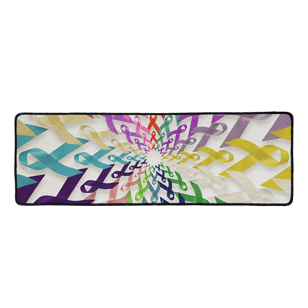 All Cancer Awareness Mandala Print Long Kitchen Mat
