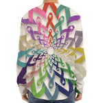 All Cancer Awareness Mandala Print Long Sleeve Baseball Jersey