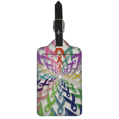 All Cancer Awareness Mandala Print Luggage Tag