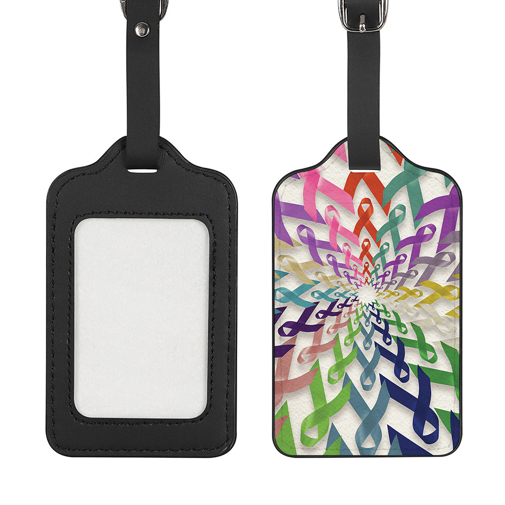 All Cancer Awareness Mandala Print Luggage Tag