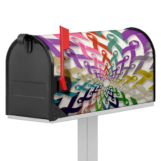 All Cancer Awareness Mandala Print Mailbox Cover