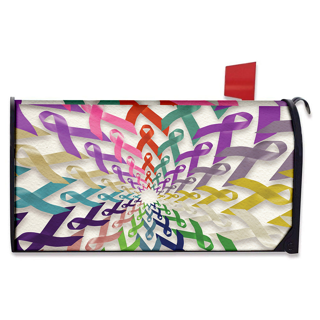All Cancer Awareness Mandala Print Mailbox Cover