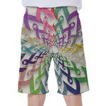 All Cancer Awareness Mandala Print Men's Beach Shorts