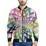 All Cancer Awareness Mandala Print Men's Bomber Jacket