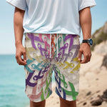 All Cancer Awareness Mandala Print Men's Cargo Shorts