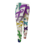 All Cancer Awareness Mandala Print Men's Compression Pants