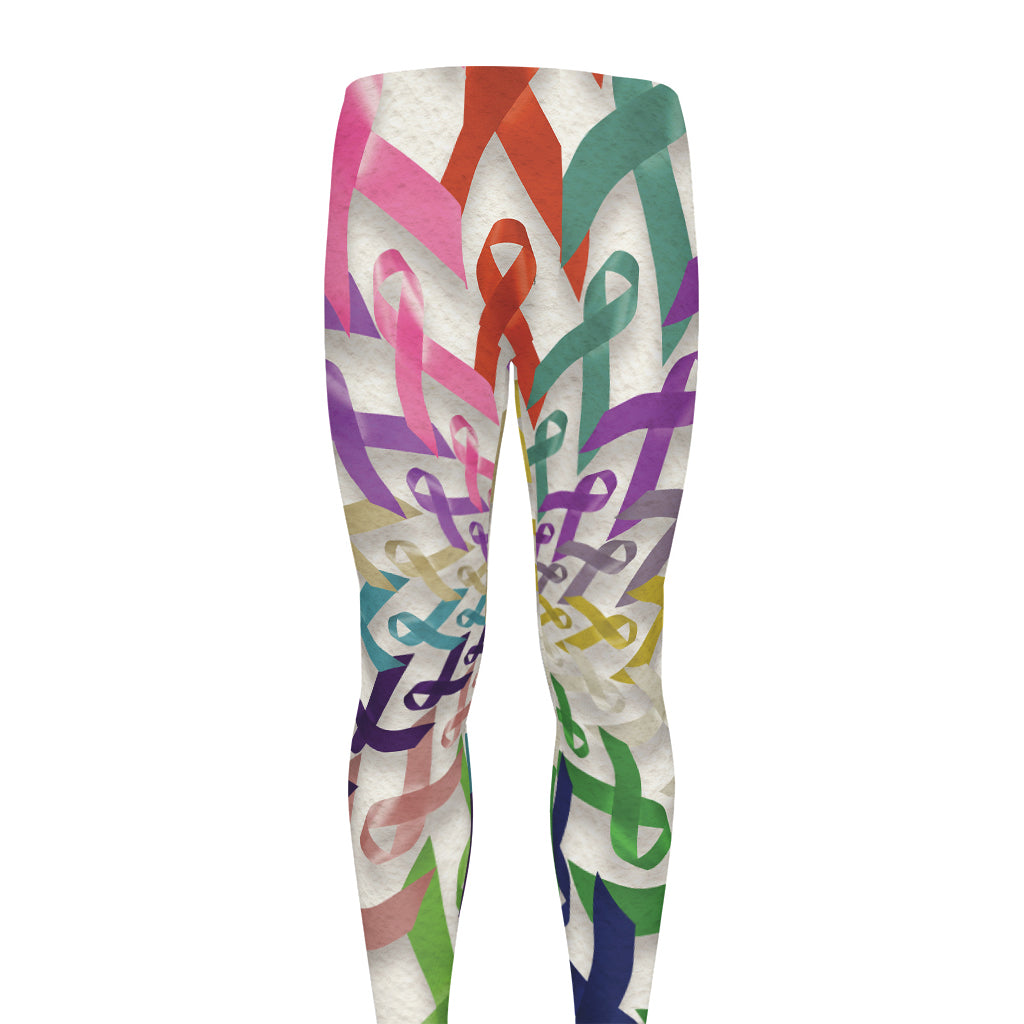 All Cancer Awareness Mandala Print Men's leggings
