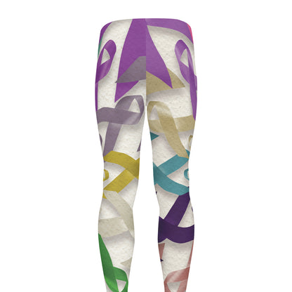 All Cancer Awareness Mandala Print Men's leggings