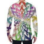 All Cancer Awareness Mandala Print Men's Long Sleeve T-Shirt