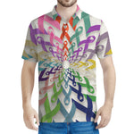 All Cancer Awareness Mandala Print Men's Polo Shirt