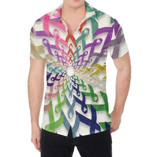 All Cancer Awareness Mandala Print Men's Shirt