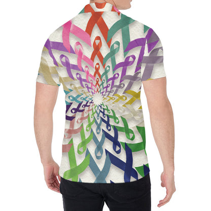 All Cancer Awareness Mandala Print Men's Shirt