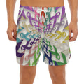 All Cancer Awareness Mandala Print Men's Split Running Shorts