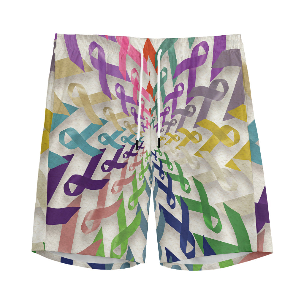 All Cancer Awareness Mandala Print Men's Sports Shorts