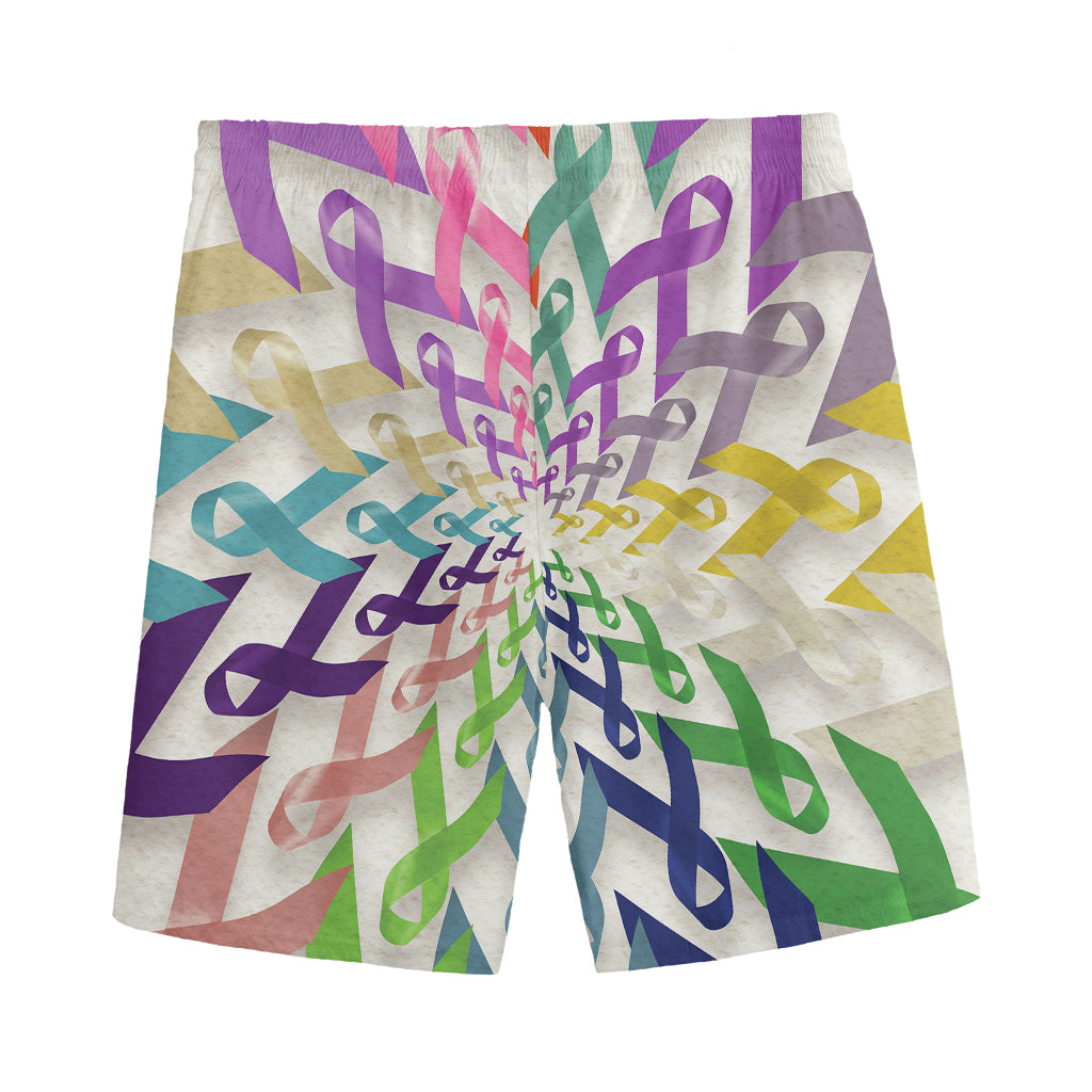 All Cancer Awareness Mandala Print Men's Sports Shorts