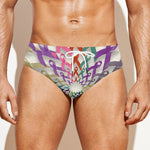 All Cancer Awareness Mandala Print Men's Swim Briefs