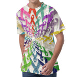 All Cancer Awareness Mandala Print Men's Velvet T-Shirt