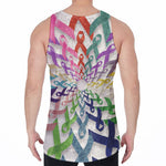 All Cancer Awareness Mandala Print Men's Velvet Tank Top