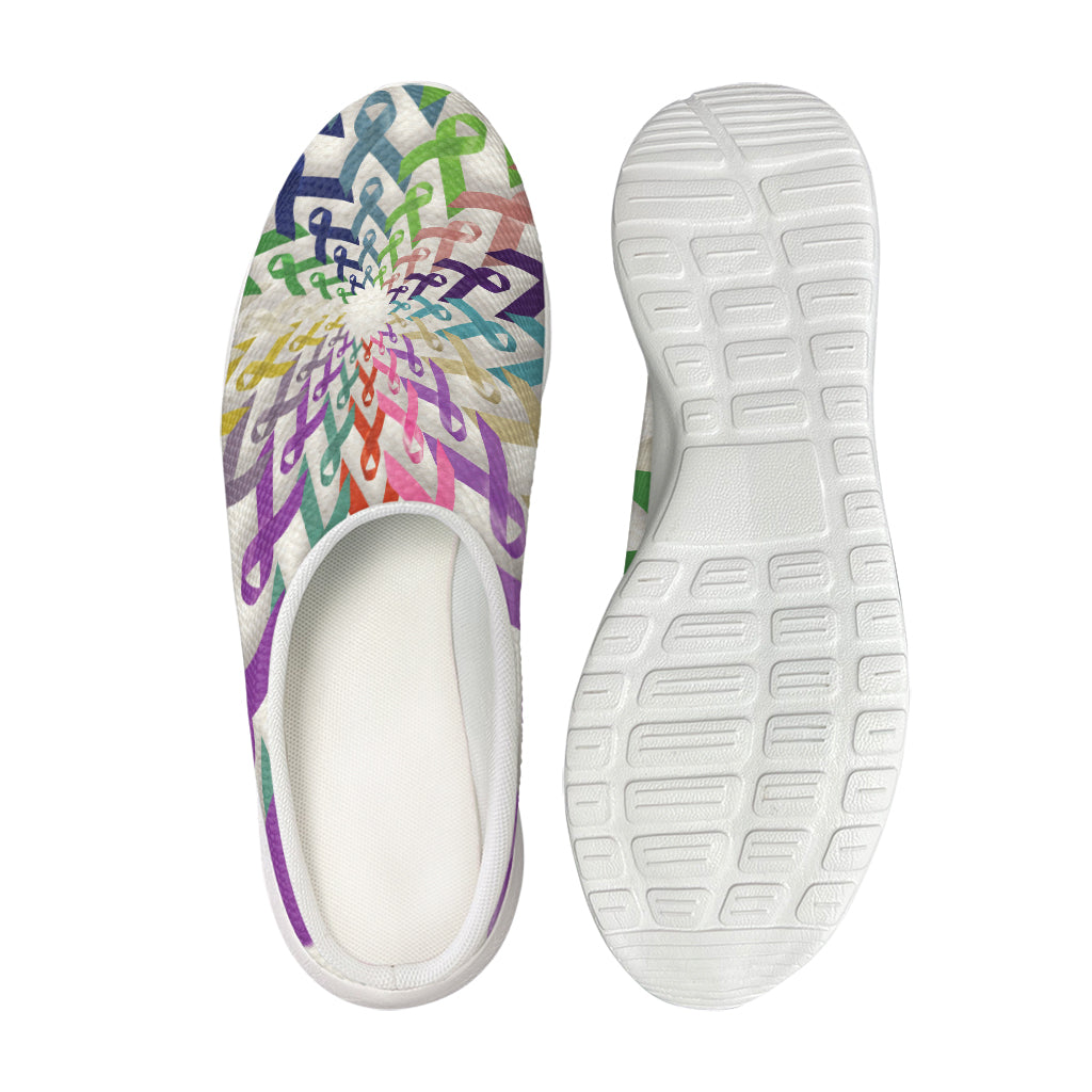 All Cancer Awareness Mandala Print Mesh Casual Shoes
