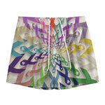 All Cancer Awareness Mandala Print Mesh Shorts