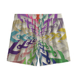 All Cancer Awareness Mandala Print Mesh Shorts