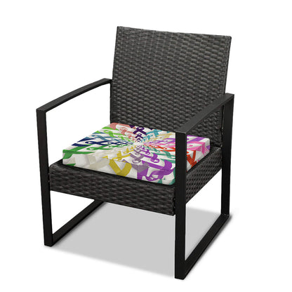 All Cancer Awareness Mandala Print Outdoor Seat Cushion Cover