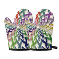 All Cancer Awareness Mandala Print Oven Mitts