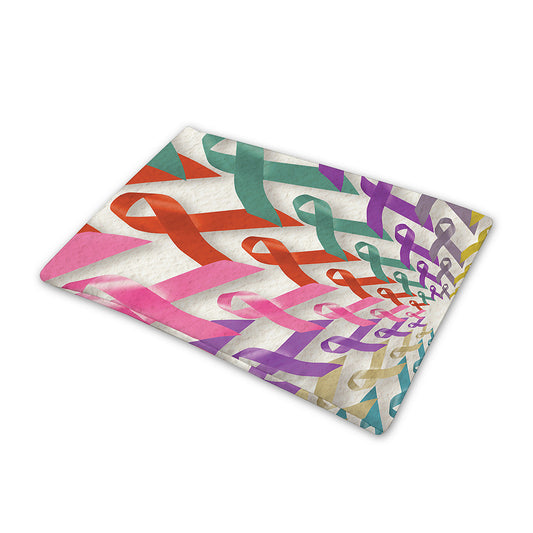 All Cancer Awareness Mandala Print Pet Cooling Mat Cover