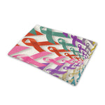 All Cancer Awareness Mandala Print Pet Cooling Mat Cover