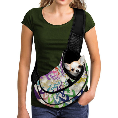 All Cancer Awareness Mandala Print Pet Sling Carrier