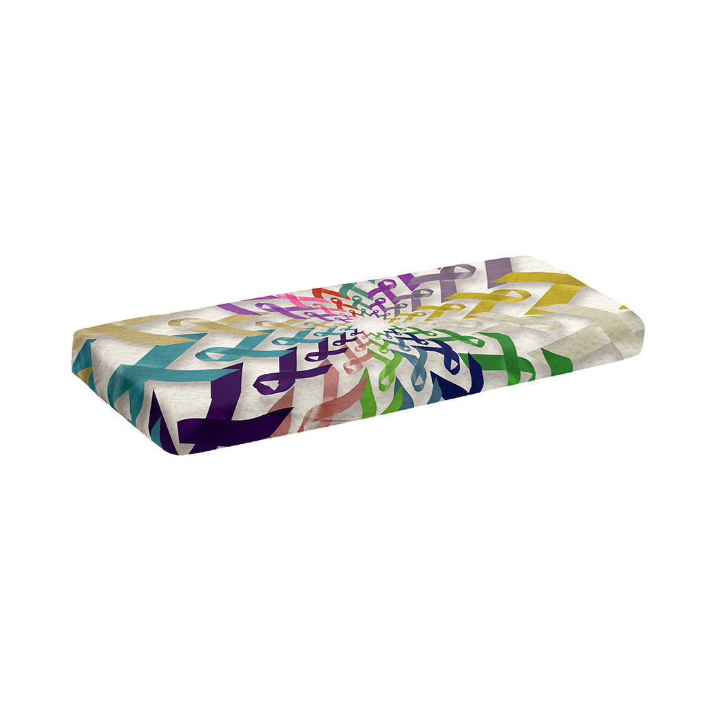 All Cancer Awareness Mandala Print Piano Keyboard Cover