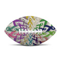 All Cancer Awareness Mandala Print Rugby Ball