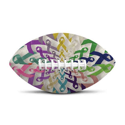All Cancer Awareness Mandala Print Rugby Ball