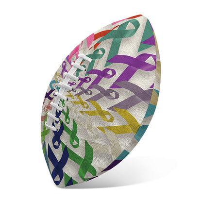 All Cancer Awareness Mandala Print Rugby Ball
