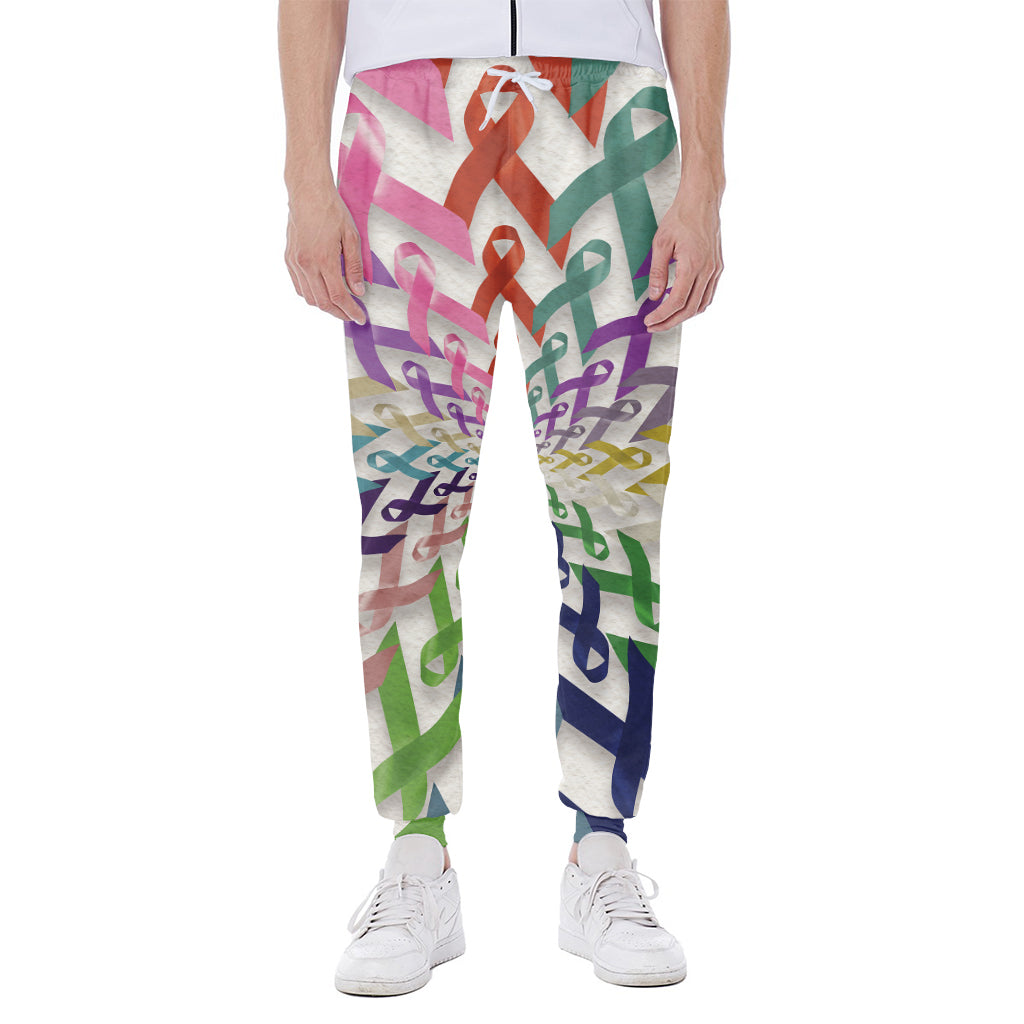 All Cancer Awareness Mandala Print Scuba Joggers