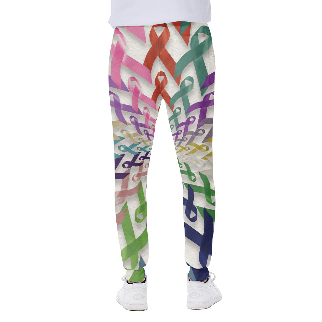 All Cancer Awareness Mandala Print Scuba Joggers