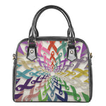 All Cancer Awareness Mandala Print Shoulder Handbag